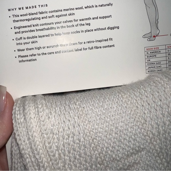 NWT Women’s Find Your Balance Knee High Socks - WHTOP/PWBE - $58 MSRP- S/M - Picture 5 of 6